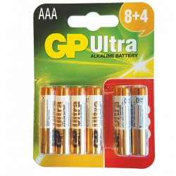 AAA GP Ultra Alkaline Batteries (Pack of 12) LR03