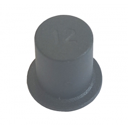 M10 x 17mm Black Shouldered Push On Plastic Stud / Studding Cap