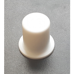 M8 x 13mm White Shouldered Push On Plastic Stud / Studding Cap