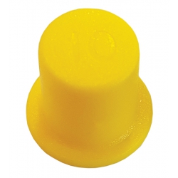 M10 x 17mm Yellow Shouldered Push On Plastic Stud / Studding Cap