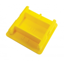 Yellow Unistrut P1 Plastic End Caps 41mm x 41mm Deep Channel