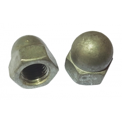 M16 Dome Nut, Mild Steel Galvanised DIN 1587