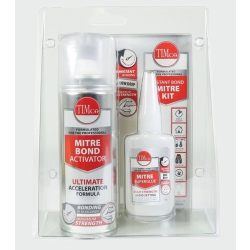 Timco Instant Bond Mitre Kit 50gr Adhesive & 200ml Activator 247321