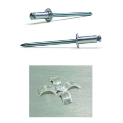 4.8 x 12.0 Aluminium Dome Head Peel Rivet, Grip Range 0.5 - 7.0mm