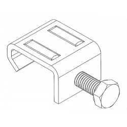 M8 Ductwork U Mezz Clamp Fitted With M8 Bolt, Bright Zinc Plated