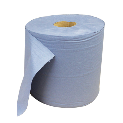 Blue 2 Ply Paper Roll 150 Metre x 190mm (Single Roll) Perforated Sheets