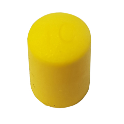 M10 x 17mm Yellow Plain Push On Plastic Stud / Studding Cap