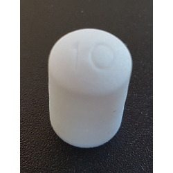 M10 x 17mm White Plain Push On Plastic Stud / Studding Cap