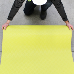 10 Metre x 1 Metre x 2mm Hi-vis Yellow Non Slip PVC Walkway Mat PRCHY2