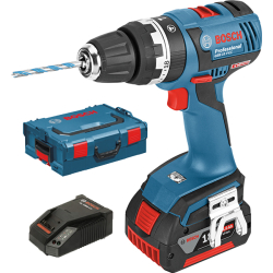 Bosch GSB18V-EC Combi Drill with 13mm  Chuck & 1 x 6.3Ah Battery in L-BOXX