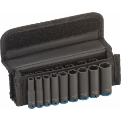 Bosch 9 Piece 1/4 Deep Impact Socket Set 6-14mm 2 608 551 097