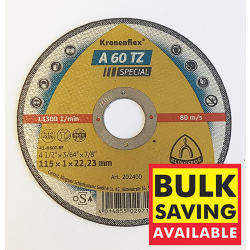 Klingspor Kronenflex A 46 TZ 230mm x 22mm x 1.9mm Metal Cutting Slitting Disc 224084 Premium Quality