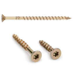 8.0 x 260mm T40 Index Extra Long Countersunk Head Wood Screw Zinc & Colour, TEXBT80260