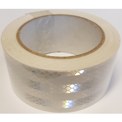 White 50mm x 10M Reflective Self Adhesive Tape ECE104