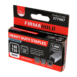 Firmahold 6mm Heavy Duty Staples Galvanised (Pack 1000)