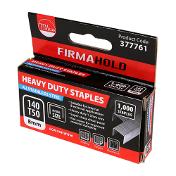 Firmahold 12mm Heavy Duty Staples Stainless Steel (Pack 1000)