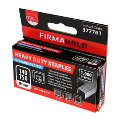 Firmahold 8mm Heavy Duty Staples Stainless Steel (Pack 1000)