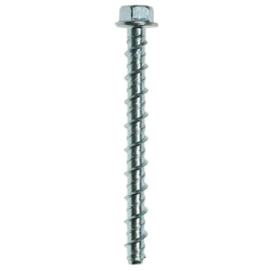 M5 x 50 Flange Hexagon Head Concrete Masonry Screw Bolt Anchor, Zinc Plated