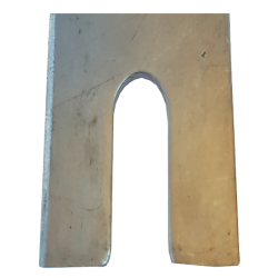 No2 50mm x 100mm x 1mm with a 14mm slot (Suits bolts up to M12) Metal Horseshoe Trouser Shim Stainless Steel A4