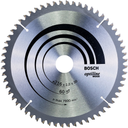 Bosch 216 x 30 x 60 Optiline Wood Circular Saw Blade Bosch P/No. 2 608 640 433