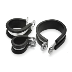 19mm Rubber Lined Metal P Clips, 6.6m Hole CRLPC65