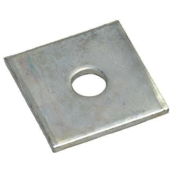 M6 x 40 x 3mm Mild Steel Square Plate Washers, Galvanised DIN 436