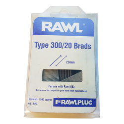 Rawlplug 08-920 Type 300/20 Brads 20mm Box of 1500