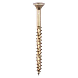 4.0 x 45 (8x1"3/4) Timco Velocity Premium Countersunk Pozi Woodscrew, Steel Zinc Yellow Finish, 40045VY