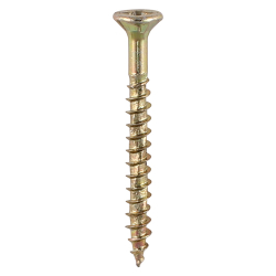 3.5 x 16 (6x5/8) Timco Velocity Premium Countersunk Pozi Woodscrew, Steel Zinc Yellow Finish, 35016VY