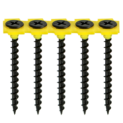 TIMco 3.5 x 45 Universal Collated Drywall Screws, Black Phosphate Finish, Pack of 1000 00045COLDYS