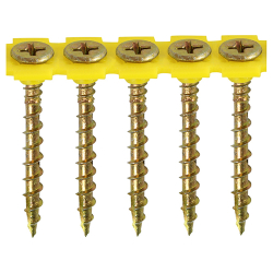 4.2 x 55mm Timco Solo Woodscrew Pozi Collated Zinc Yellow Plated PH2 Pack of 1000 55SCOLY