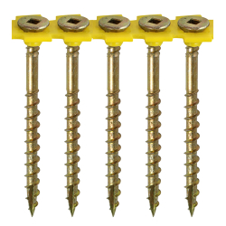 TIMco 4.2 x 55 Universal Flooring/Wood Collated Screws, Square drive No.2 Pack of 1000 00055COLLF