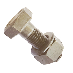 M20 x 55 HSFG High Strength Friction Grip Bolt, Nut & Through Hardened Washer, Galvanised. CE Approved